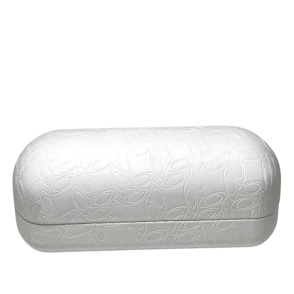 VTG Oakley White Clamshell Sunglasses Hard Case Embossed Signature Logo